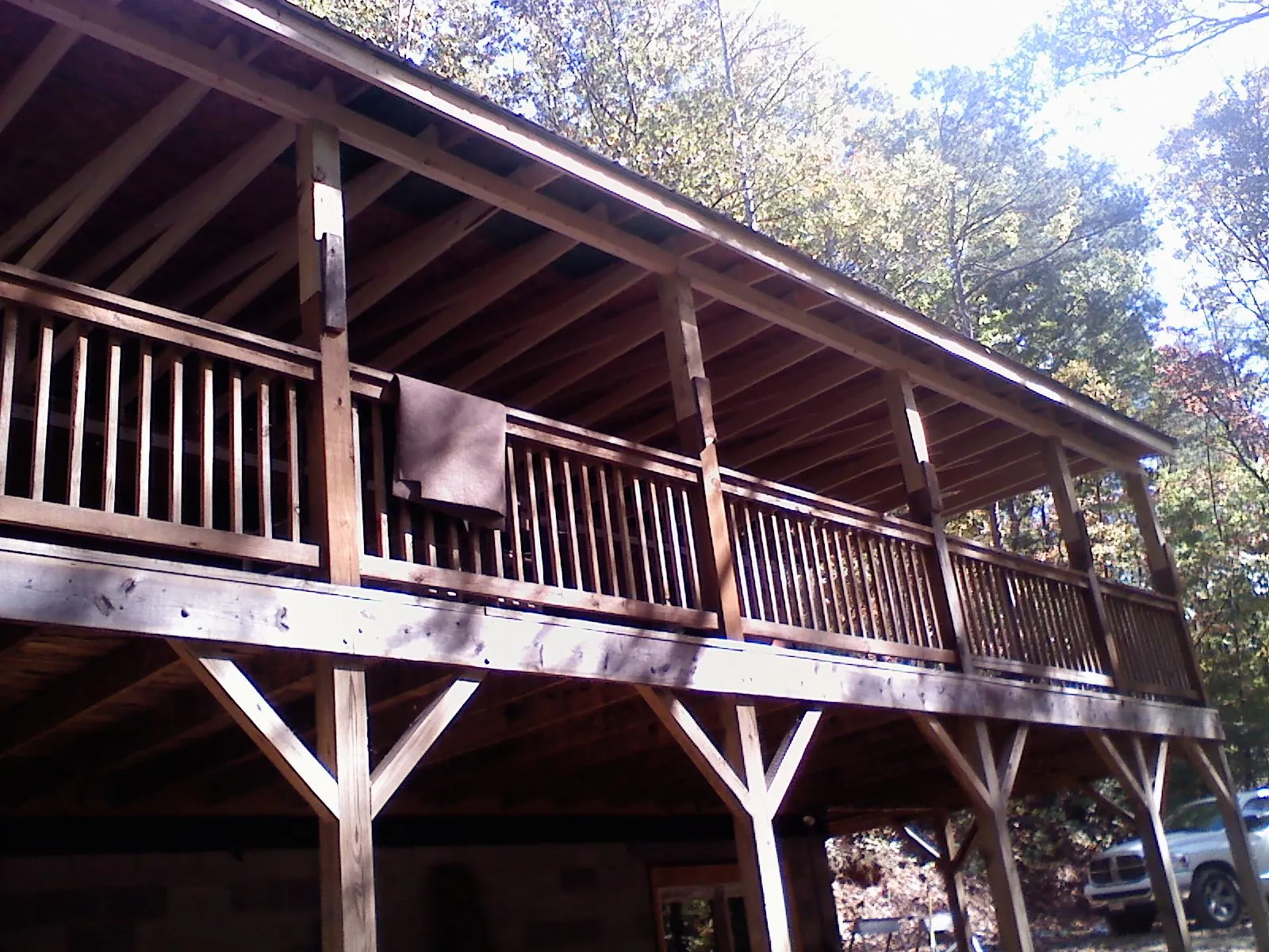 Timber framing under a new elevated porch and deck — Roof Leak Repair in Alledonia by Roofing Brothers